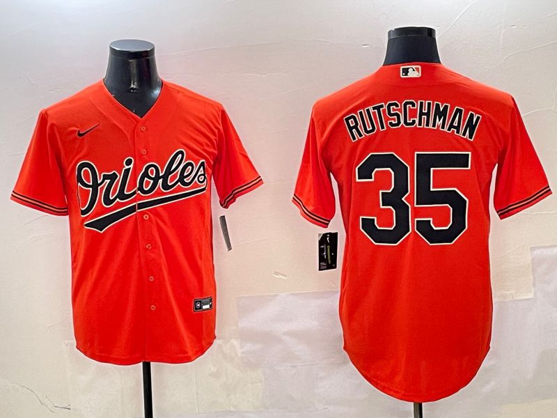 Men Baltimore Orioles #35 Rutschman Orange Game 2025 Nike MLB Jersey style 4
